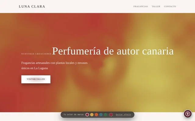 Ejemplo de web para Perfumería artesanal: Luna Clara