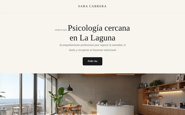 Ejemplo de web para Psicología: Sara Cabrera